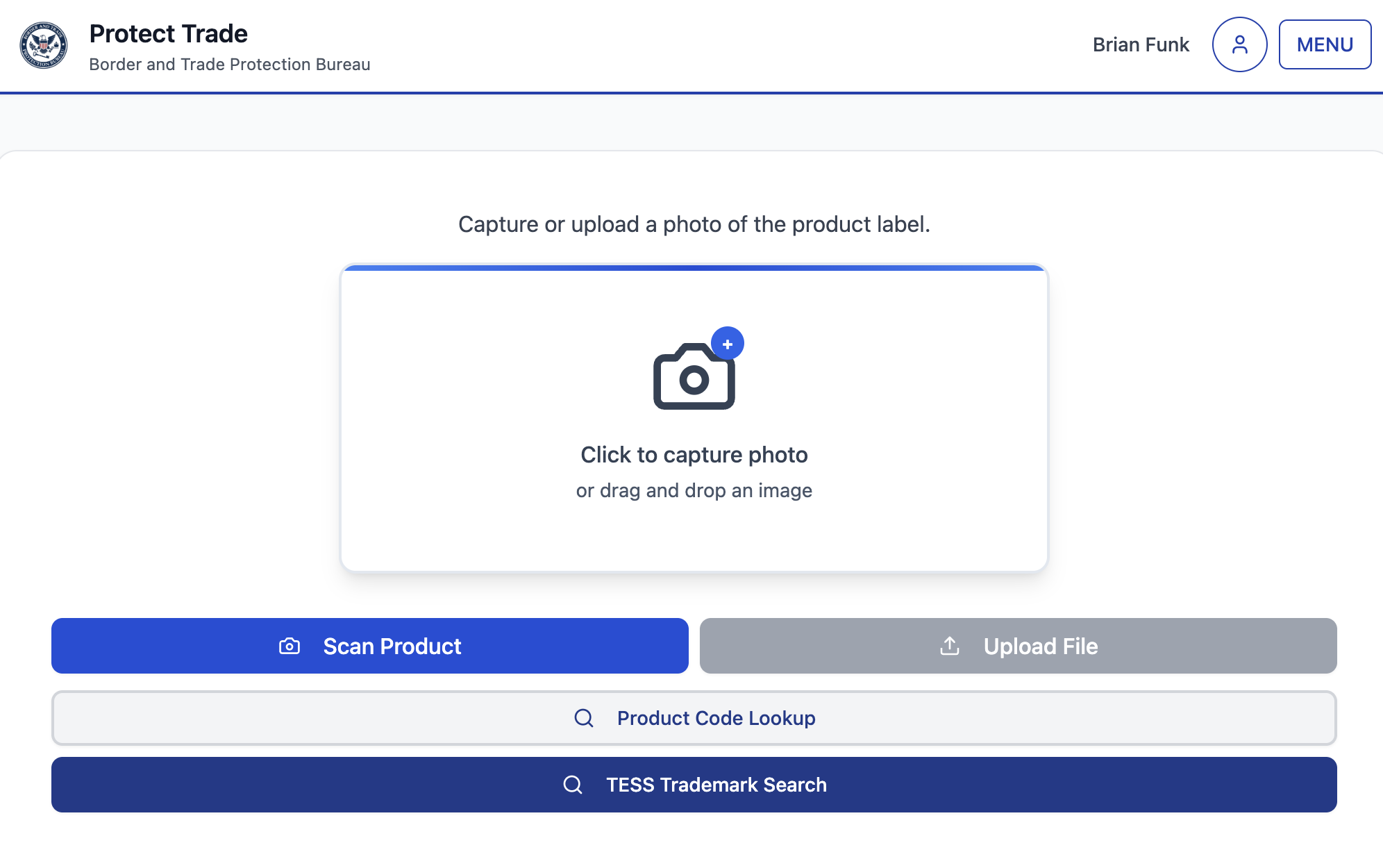 Protect Trade website screenshot